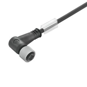 no shielded no led angled socket m 5 4 poles of number m12 cable sensor-actuator