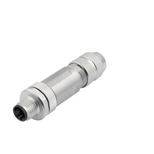 yes connection shield ip67 4 poles of number connection crimp d-coded m12 customisable field plug round
