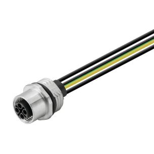 m 2 0 4 poles of number m12 cable with built-in plug round