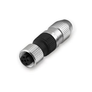 no connection shield ip67 4 poles of number connection displacement insulation a-coded m12 customisable field plug round