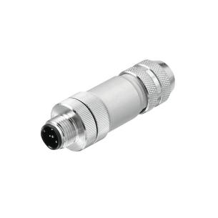 yes connection shield ip67 5 poles of number connection screw a-coded m12 customisable field plug round
