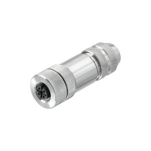 yes connection shield ip67 4 poles of number connection tension-clamp a-coded m12 customisable field plug round