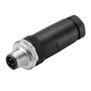 no connection shield ip67 4 poles of number connection screw a-coded m12 customisable field plug round