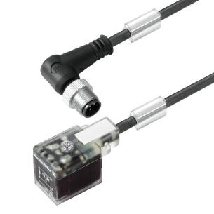 black pur m 5 1 length cable a-coded m12 mm 11 b design industrial plug valve - plug 90 assembled cable valve