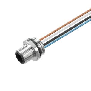 pur mm2 25 0 m 5 0 8 poles of number m12 cable with built-in plug round