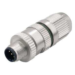 yes connection shield ip67 2 poles of number connection displacement insulation b-coded m12 customisable field plug round