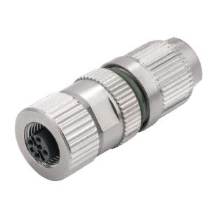 yes connection shield ip67 2 poles of number connection displacement insulation b-coded m12 customisable field plug round