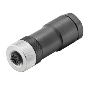 no connection shield ip67 5 poles of number connection screw a-coded m12 customisable field plug round