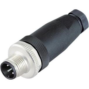 no connection shield ip67 5 poles of number connection tension-clamp a-coded m12 customisable field plug round