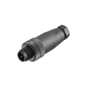 no connection shield ip67 5 poles of number connection screw a-coded m12 customisable field plug round