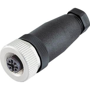 no connection shield ip67 5 poles of number connection tension-clamp a-coded m12 customisable field plug round