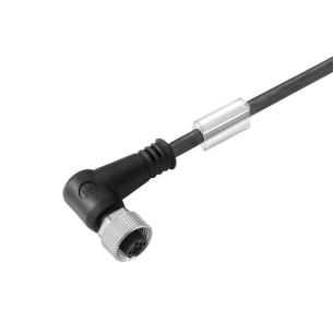 no shielded no led angled socket m 15 5 poles of number m12 cable sensor-actuator