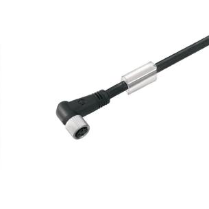 no shielded no led angled socket m 5 7 4 poles of number m8 cable sensor-actuator