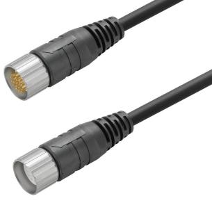no shielded no led straight socket - straight pin m 5 1 19 poles of number m23 m23 cable sensor-actuator
