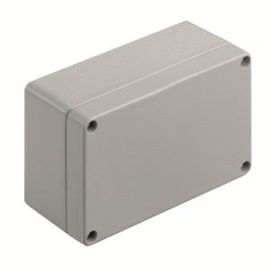 alsi12 aluminium no plate flange textured powder-coated mm 57 depth mm 80 height mm 125 width housing metal