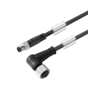 no shielded no led 90 socket - straight pin m 3 3 poles of number m12 m8 cable sensor-actuator