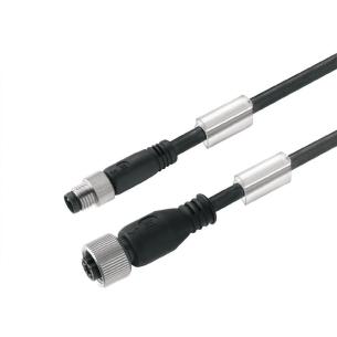 no shielded no led straight socket - straight pin m 5 1 4 poles of number m12 m8 cable sensor-actuator