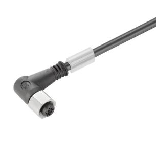 no shielded no led angled socket m 5 1 3 poles of number m12 cable sensor-actuator