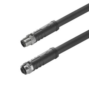 no shielded no led straight socket - straight pin m 5 3 3 poles of number m12 m12 cable sensor-actuator