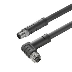 no shielded no led 90 socket - straight pin m 10 3 poles of number m12 m12 cable sensor-actuator