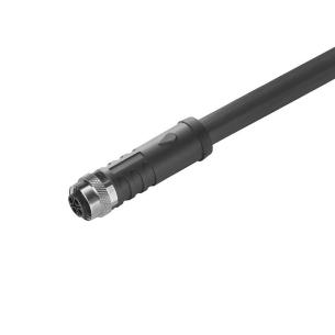 no shielded no led straight socket female m 1 4 poles of number m12 cable sensor-actuator