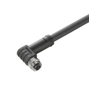 no shielded no led angled socket m 5 4 poles of number m12 cable sensor-actuator