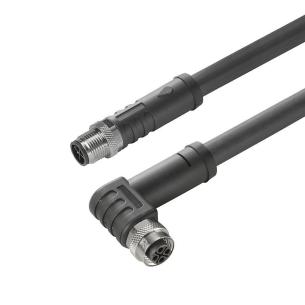 no shielded no led 90 socket - straight pin m 5 1 4 poles of number m12 m12 cable sensor-actuator