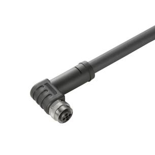 no shielded no led angled socket m 5 4 poles of number m12 cable sensor-actuator