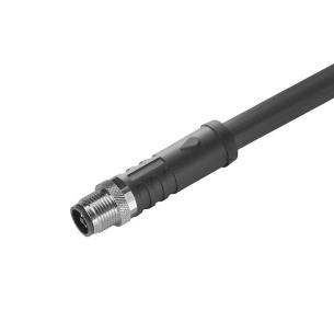 no shielded no led straight pin m 10 4 poles of number m12 cable sensor-actuator