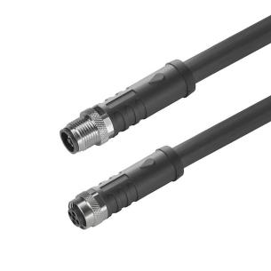 no shielded led straight socket - straight pin m 10 4 poles of number m12 m12 cable sensor-actuator
