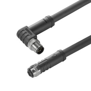 no shielded led straight bush - angled pin m 3 4 poles of number m12 m12 cable sensor-actuator