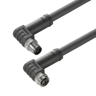 no shielded led 90 socket - 90 pin m 5 1 4 poles of number m12 m12 cable sensor-actuator
