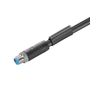 no shielded no led straight pin m 5 1 5 poles of number m12 cable sensor-actuator
