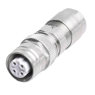 yes connection shield ip67 4 poles of number connection crimp d-coded m12 customisable field plug round