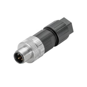 no connection shield ip67 4 poles of number in push a-coded m12 customisable field plug round