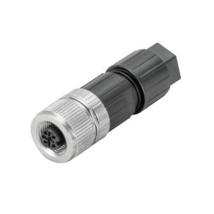 no connection shield ip67 4 poles of number in push a-coded m12 customisable field plug round