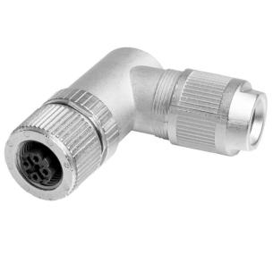 yes connection shield ip67 4 poles of number in push d-coded m12 customisable field plug round