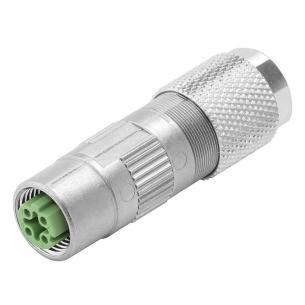 yes connection shield ip67 4 poles of number connection displacement insulation d-coded m12 customisable field plug round