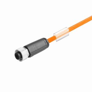 no shielded no led straight socket female m 5 2 4 poles of number m12 cable sensor-actuator