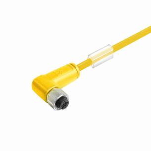 no shielded no led angled socket m 1 5 poles of number m12 cable sensor-actuator