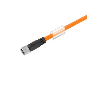 no shielded no led straight socket female m 2 3 poles of number m8 cable sensor-actuator