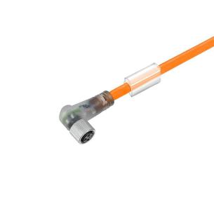 no shielded no led angled socket m 5 3 poles of number m8 cable sensor-actuator