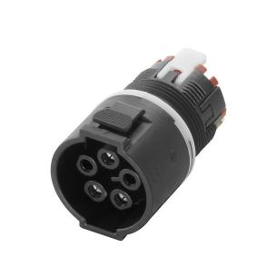 con shield ip68 3 poles of number actuator with in push clamp lever in push connector plug-in round none m20 customisable field plug round