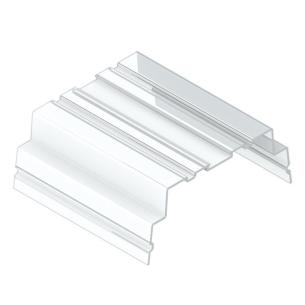 transparent pvc state installed in ip20 2000 width housing profile profile cover