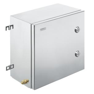 sw10 screws slotted hex-head m6 and hinges 4 no plate flange electropolished mm 200 x 350 x 350 housing metal ex