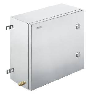 sw10 screws slotted hex-head m6 and hinges 4 no plate flange electropolished mm 200 x 406 x 406 housing metal ex
