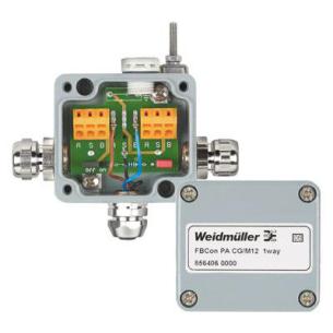 fieldbus foundation profibus-pa aluminum aisi12 aluminium material main housing distributor 1-way distributor bus field