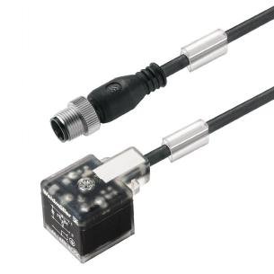 black pur m 6 0 length cable a-coded m12 mm 18 a design plug valve - plug straight assembled cable valve