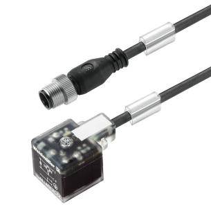 black pur m 2 1 length cable a-coded m12 mm 18 a design plug valve - plug straight assembled cable valve