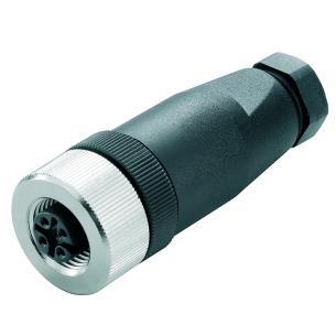 no connection shield ip67 4 poles of number connection screw a-coded m12 customisable field plug round